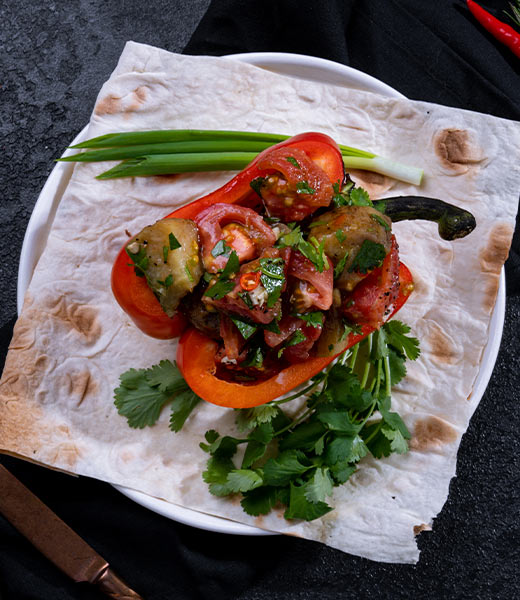 Соте из запечённых овощей