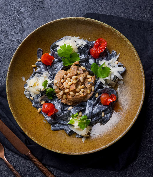 Тальятелле с ягнёнком и перечным соусом