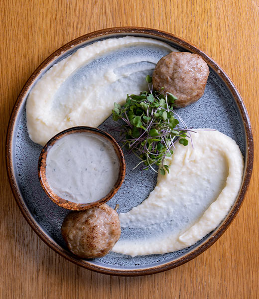 Биточки из индейки с пюре