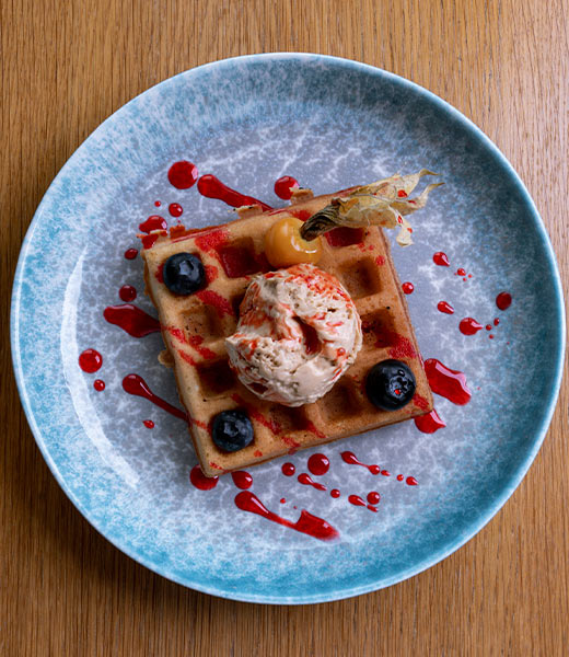 Венские вафли, сливочный мусс