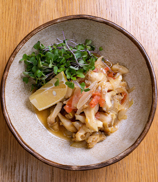 Рапан черноморский в вине/сливках